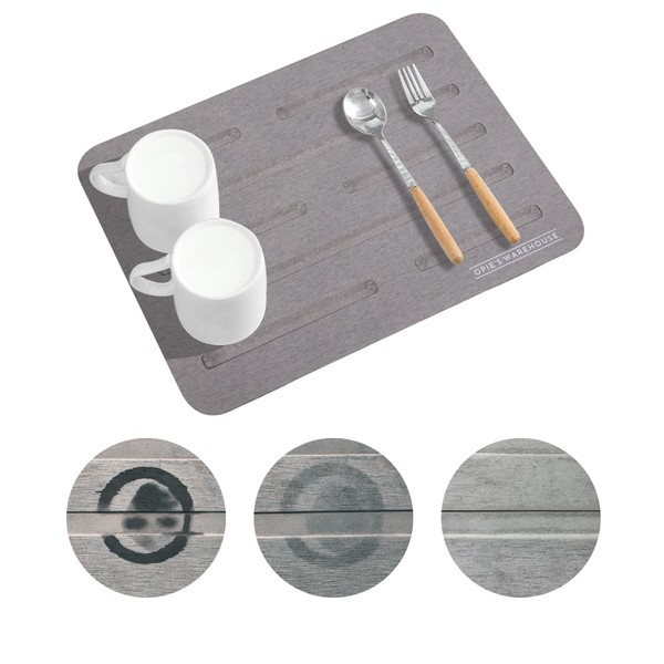Opie's Warehouse Quick Dry Stone Dish Mat | Diatomaceous Earth