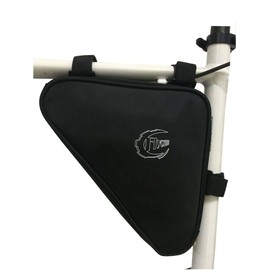 Flycam Bicycle Bag, BB001 Black - Water Resistant Triangle Saddle Frame Pouch for Cycling Storage