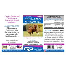 SU-PER Di-Calcium Phosphate Horse Minerals - Calcium & Phosphorus Support for Healthy Bone Structure - Powder Horse Feed Supplement t - 20 Pounds, 10 Month Supply
