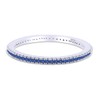 Jewel Zone US Simulated Blue Sapphire Eternity Stackable Wedding Ring