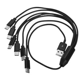 CHILDWEET Multi-Device Car Charging Cable 6 Ports Phone Charging Wire Data Cord for Auto Home Office