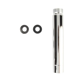 Straight Shower Arm, Shower Extension Tube, Stainless Steel Round Shower Pipe Chrome Plating Handheld Shower Head Extender Tube Rod Bathroom Accessory
