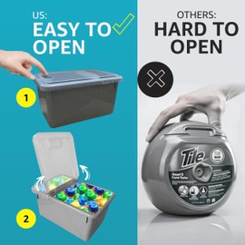 Skywin Laundry Pods Container for Laundry Room Organization, Dishwasher Pods Container (Grey)