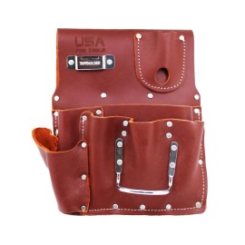 USA PRO TOOLS Drywall Tool Pouch - Leather Tool Belt Pouch with Tape Holder ( Right Side )