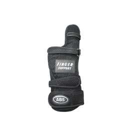 Left Hand ABS Finger Support Bowling Resting Gloves (L, Black/Black)