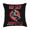 Hop Skip Jumpstyle Dynamic Movement Throw Pillow