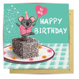 La La Land Greeting Card Lamington Koala