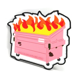 Pink Dumpster Fire Hook and Loop Patch | PVC Rubber Tactical Patch | Funny Tactical Patch