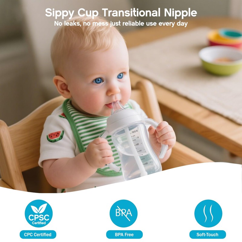 Sippy Spout Nipples for Dr. Brown's Wide-Neck Bottles & Sippy