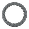 PETCHOR Twisted Fur Grey Soft Steering Wheel Cover, Fluffy Car