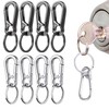 4 Metal Carabiner Keychains, Snap Hooks, Carabiner Clips for Outdoor,