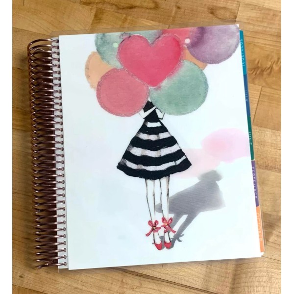 Handmade Stripe Skirt & Balloons Front/Back Cover Set for use