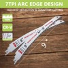 MORETOPGOOD 9” Arc Edge Reciprocating Saw Blade, 7TPI Japanese Teeth