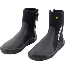 CRESSI Unisex Adult Reeftech Boots 5 mm XS (36/37 EU) 5 mm Black Neoprene Boots with Double Lining, Ideal for Water Sports