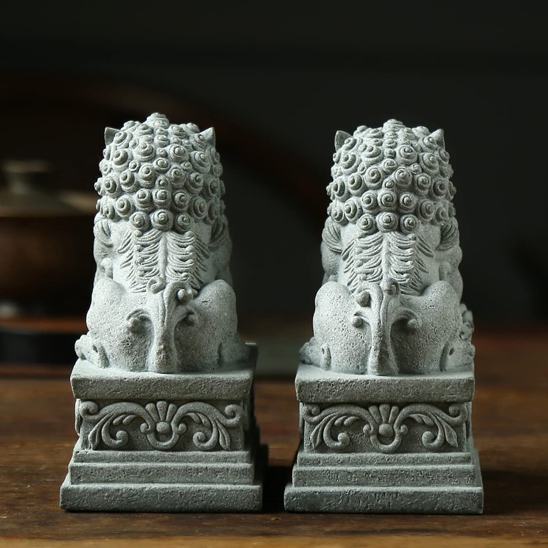 Foo Dogs Statues Pair Guardian Lion Statues Fu Foo Dogs