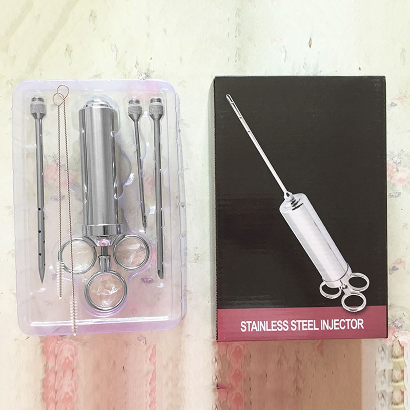 Meat Marinade Injector 304 Stainless Steel 3 Needles Sauce Seasoning