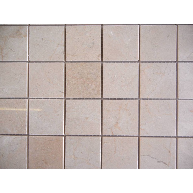 Crema Marfil mosaic polished 2x2