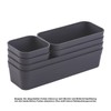 1x Drawer Organiser Set, Storage Box, One-Piece, Adjustable, Anthracite