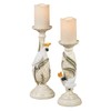 Cockatoo Candleholders White Set of Two