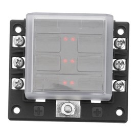 Gatuida Box 6 Ways Car Fuse Car with LED Warning Indicator Fuse Car Audio Mini Fuse Black