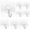 Transparent Adhesive Hooks 30 lb(Max), Waterproof and Oilproof Reusable Seamless