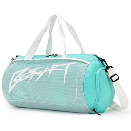 BE Smart Gym Bag Sports Duffle Bag for Men Women, Waterproof Gym Bags Weekender Bag with Shoe Compartment, Lightweight Large Overnight Workout Bag with TPU Dry Wet Separate Pocket