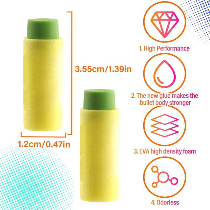 EKIND Foam Soft Darts, 50 Rounds of Highly Accurate Bamboo