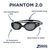 Zoggs Phantom 2.0 Black Grey Tint Smoke