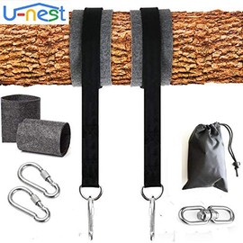 U-NEST Hammock Belt, Swing Fastening Belt, Hammock Strap, Set of 2, 304 Stainless Steel, Comes with 2 Carabiner Screw Locks, Stable, Load Capacity 2250.6 lbs (1000 kg), Wear-Resistant, Anti-Slip,