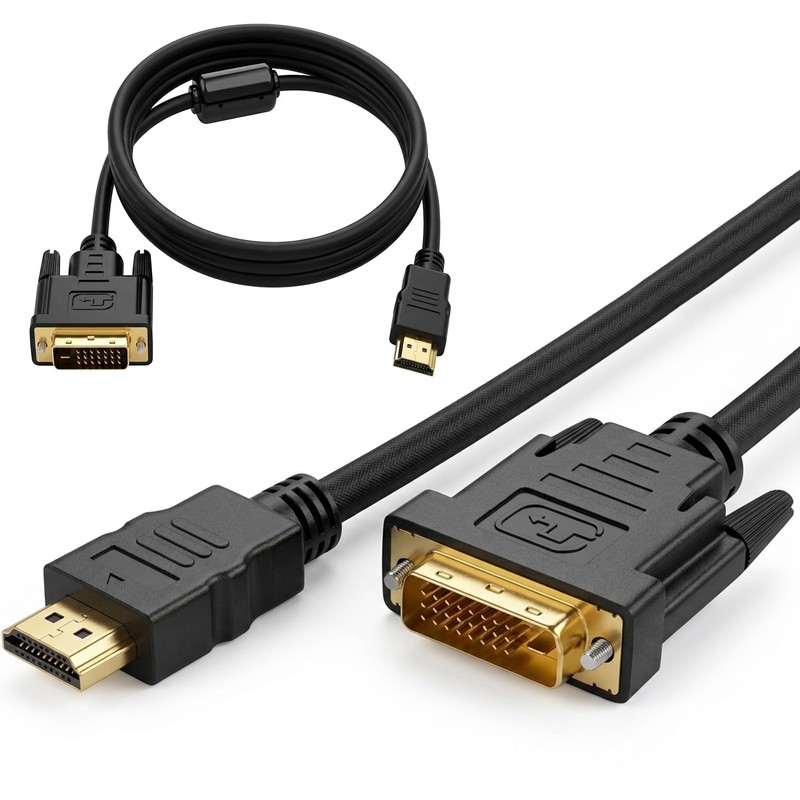 RKINC HDMI to DVI Cable 1.5M, Bi Directional DVI-D 24