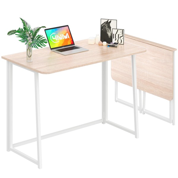 4NM 39.4" Small Folding Desk, Simple Assembly Computer Desk Home