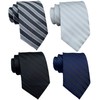 Secdtie Men's Striped Jacquard Woven Silk Tie Formal Suit Necktie
