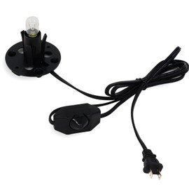 Betus [Original Replacement Upgraded Salt Lamp Power Cord with Dimmer Control Switch & Base Assembly for Himalayan Salt Lamps Power Cord - 6 Feet Long with Two Free 15W Bulbs