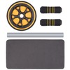 FEELCAT Abdominal Roller, Silent, Wide Roller, High Stability, For Beginners,