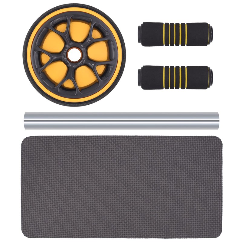 FEELCAT Abdominal Roller, Silent, Wide Roller, High Stability, For Beginners,