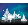Ursus 17200001 Winter Paper Scenery, Elk, White, 4 Sheets of