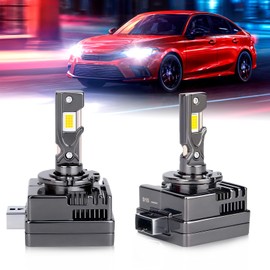 OPP ULITE D1S Led Headlight Bulbs, Upgraded Cooling, Canbus Error Free 100% Plug & Play Compatible with Original Ballast Replacement Bulb, 70W 10000LM 6500K Cool White, 2pc Pack