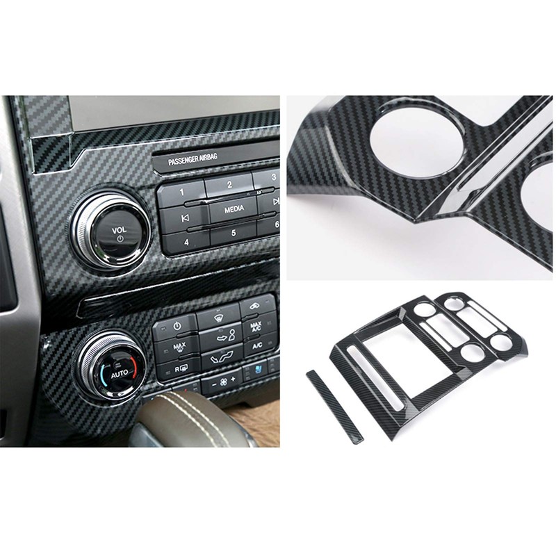 Keptrim for F150 ABS Carbon Fiber Center Console Trim for