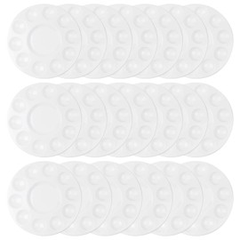 20 Pack Paint Tray Palettes for Kids, Plastic White Palettes for Students, Paint Holder, Paint Supplies