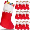 Hikkcos 12 Pack Red Felt Christmas Stockings Set 15 inches