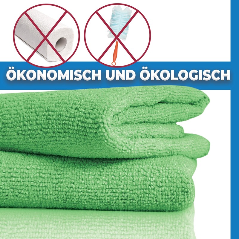 limpando 10 x Microfibre Cloths - 40 x 40 cm