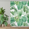 GCIREC Tropical Leaf Shower Curtain, Summer Green Palms Banana Leaf