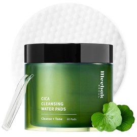 Meebak Almohadillas de agua limpiadoras Cica | Toallitas desmaquillantes coreanas | Toallitas desmaquillantes de agua micelar | Almohadillas de tóner exfoliantes para piel de vidrio | Hidratantes y