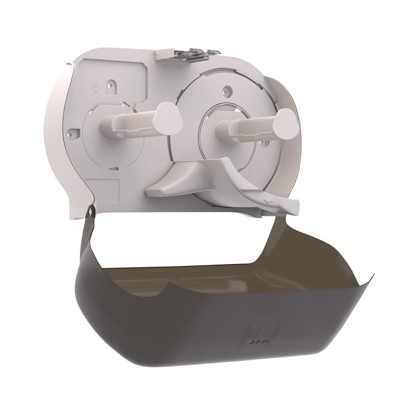 Tork Twin Jumbo Toilet Paper Roll Dispenser Smoke T22, Refill