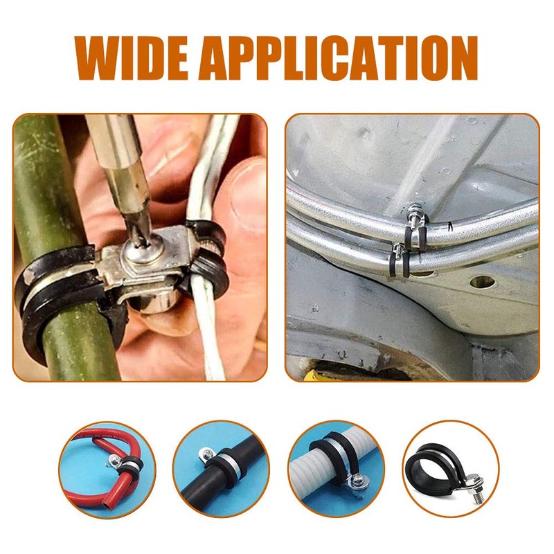 ISPINNER 12 Pack 2 Inch Rubber Cushioned Stainless Steel Cable