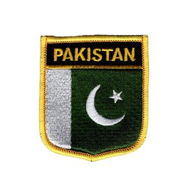Uijokdef 1 PCS（2.76x2.36 inch）Pakistan Flag Patches Iron On or Sew On Embroidered Tactical Military National Pakistan Patch (Pakistan)