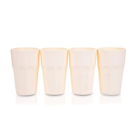 Mintra Home Durable Plastic Tumbler 4/PK (White)
