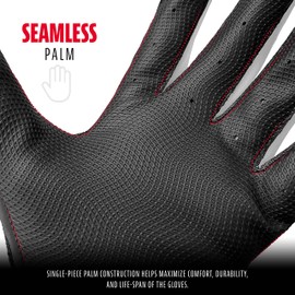 Franklin Sports Youth Teeball Batting Gloves - Youth Flex - Kids Batting Gloves for Teeball, Baseball, Softball - Black/White - Medium (21205F2)