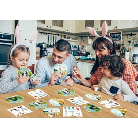 FaCraft Make an Easter He Lives Sticker Scenes 24 Sets Easter Crafts Gifts for Kids Easter Resurrection Stickers Tree Ornaments DIY Religious Jesus Stickers for Christian Bible Sunday School Crafts