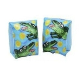 Sunshine 9" Water Wings Alligator Pool Swim Floaties Arm Floats Blue Green Yellow Fun